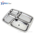 Amazon top seller 2017 stainless steel food tray with compartment